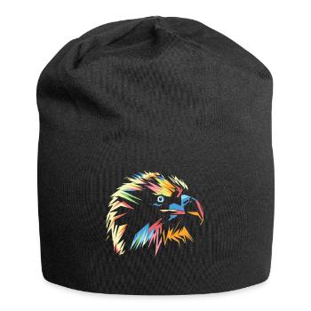Falke in Bunt - Jersey-Beanie - Schwarz - Vorne