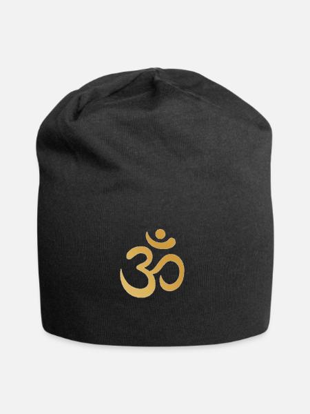 AUM - Jersey-Beanie - Schwarz