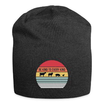 Animal Rights Animal Protection Nature Conservation Gift - Jersey Beanie - charcoal grey - Front
