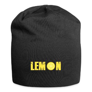 Citron Vintage Lemon Cadeau sain - Bonnet en jersey - noir - Devant