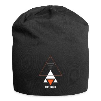Dreieck Kunst Geometrie Abstrakt Geschenk - Jersey-Beanie - Schwarz - Vorne