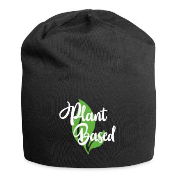 Plant Based Felischfrei Gesund Geschenk - Jersey-Beanie - Schwarz - Vorne
