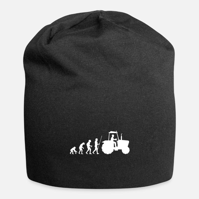 Cadeau évolution paysan paysan tracteur - Bonnet en jersey - noir