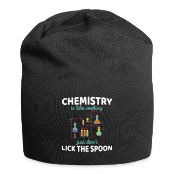 Chemie Labor Kolben Chemiker Spruch Geschenk - Jersey-Beanie - Schwarz - Vorne