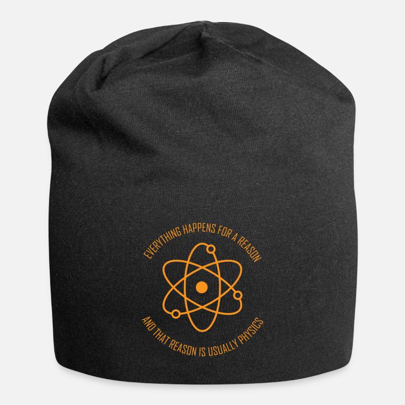 Physik Spruch Atom Physiker Student Geschenk - Jersey-Beanie - Schwarz