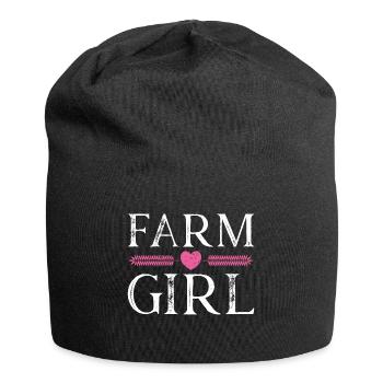 farm girl heart - Jersey Beanie - black - Front