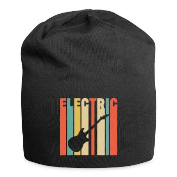 E-Gitarre Vintage Geschenk - Jersey-Beanie - Schwarz - Vorne