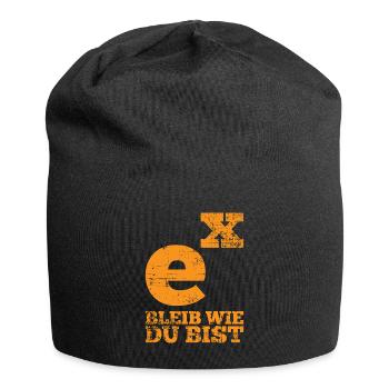 Exponentialfunktion Bleib wie du bist Geschenk - Jersey-Beanie - Schwarz - Vorne