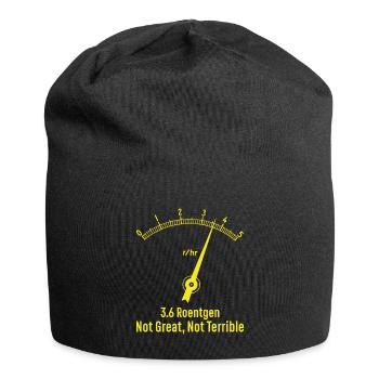 Atom Strahlung Energie Tschernobyl Geschenk - Jersey-Beanie - Schwarz - Vorne