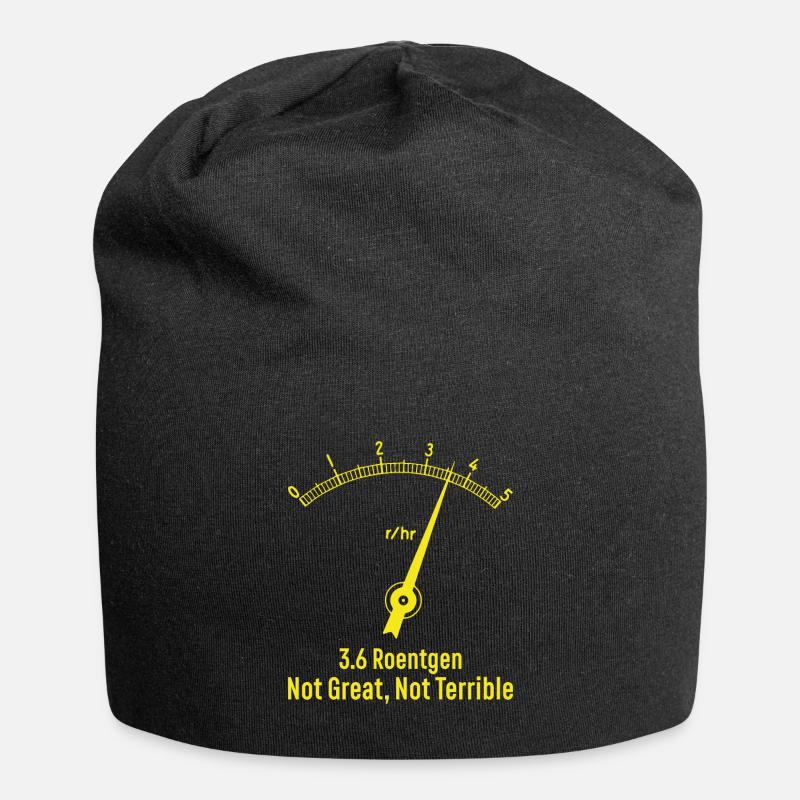 Atom Strahlung Energie Tschernobyl Geschenk - Jersey-Beanie - Schwarz