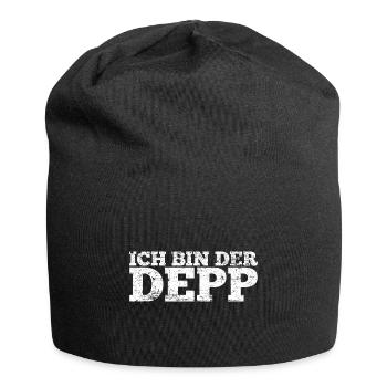 Ich bin der Depp Party Spruch Geschenk - Jersey-Beanie - Schwarz - Vorne