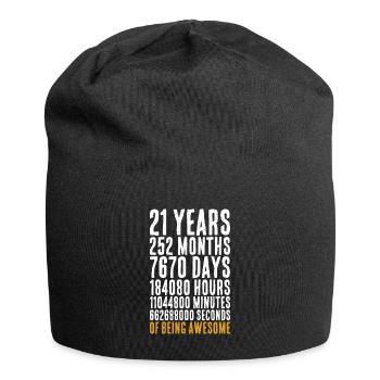 Un cadeau d'anniversaire de 21 ans en maths - Bonnet en jersey - noir - Devant