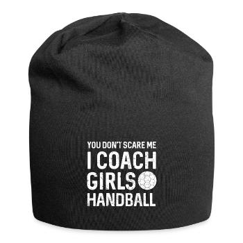 Handball entraîneur femmes handball cadeau - Bonnet en jersey - noir - Devant
