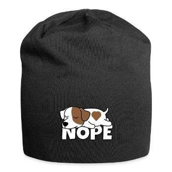 Jack Russell Terrier Nope - Jersey Beanie - black - Front