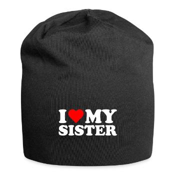 I love my Sister Gift - Jersey Beanie - black - Front