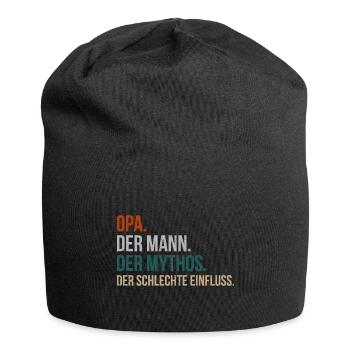 Opa der Mann der Mythos der schlechte einfluss - Jersey-Beanie - Schwarz - Vorne
