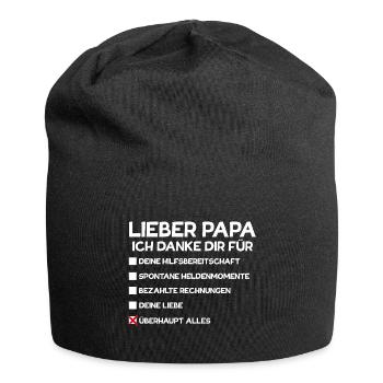 Dear Dad thank you for everything - Jersey Beanie - black - Front