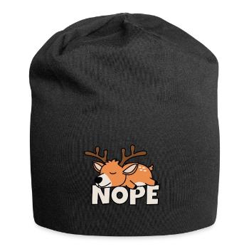 Faules Rentier - Jersey-Beanie - Schwarz - Vorne