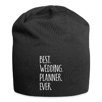 Meilleur planificateur de mariage jamais cadeau de mariage - Bonnet en jersey - noir - Devant