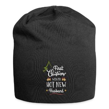 First Christmas with my new hot Husband - Jersey-Beanie - Schwarz - Vorne