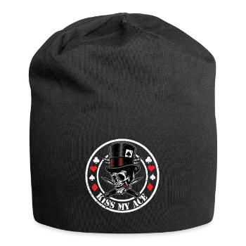 Kiss my Ace Shirt for Poker Players - Jersey Beanie - black - Front