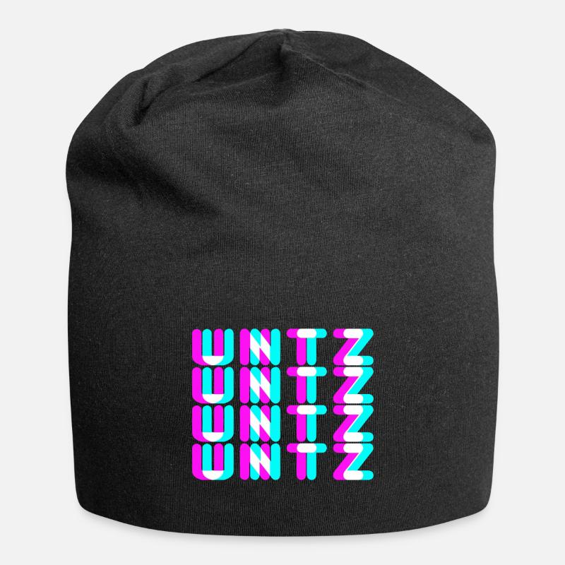 Untz Untz Techno Rave Trance Geschenk - Jersey-Beanie - Schwarz