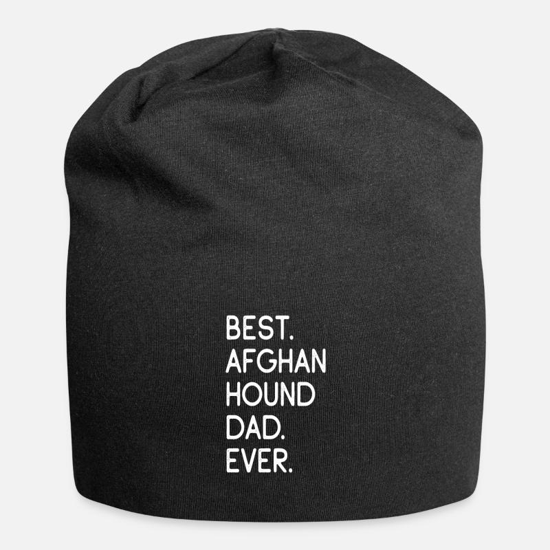 Chien afghan - Bonnet en jersey - noir