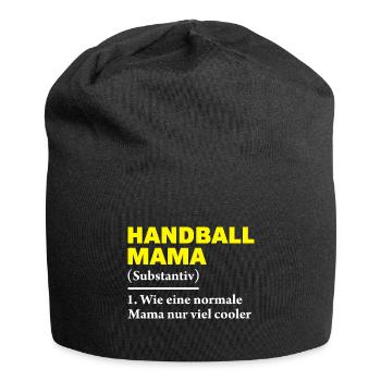 Handball Mama Sport Geschenk - Jersey-Beanie - Schwarz - Vorne