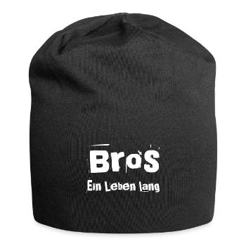 Bros ein Leben lang - Jersey-Beanie - Schwarz - Vorne