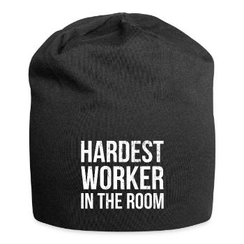 Hardest worker in the room gift - Jersey Beanie - black - Front