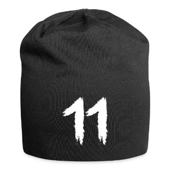 Zahl 11 - Jersey-Beanie - Schwarz - Vorne