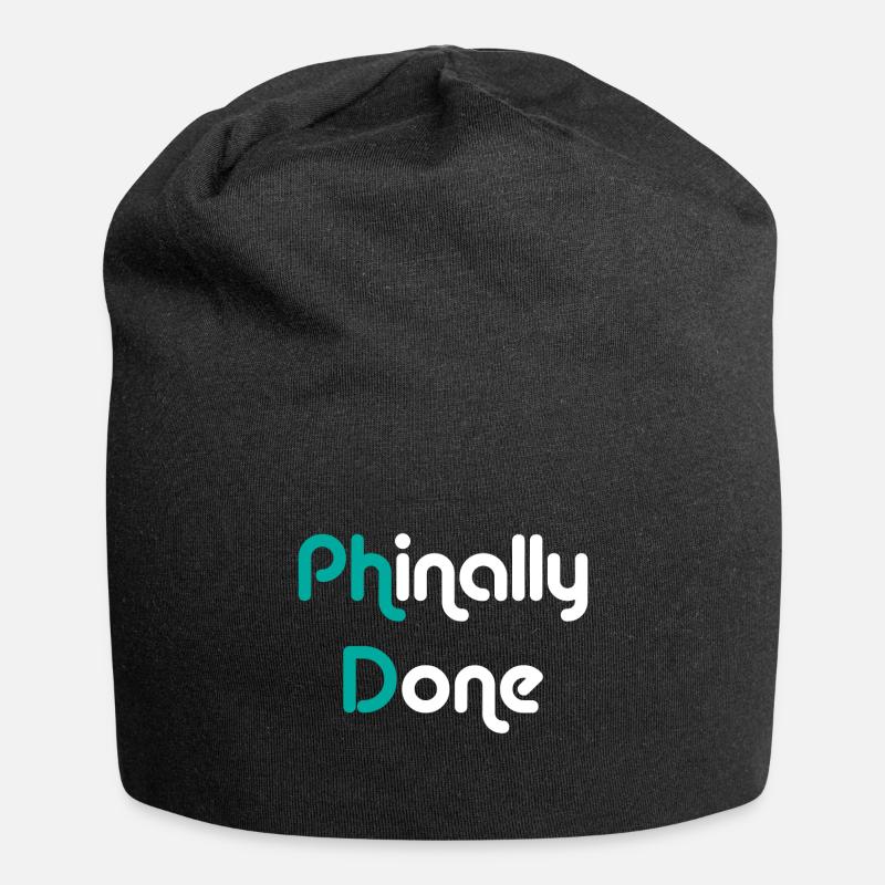 Phinally Done Enfin fait cadeau de graduation Phd - Bonnet en jersey - noir