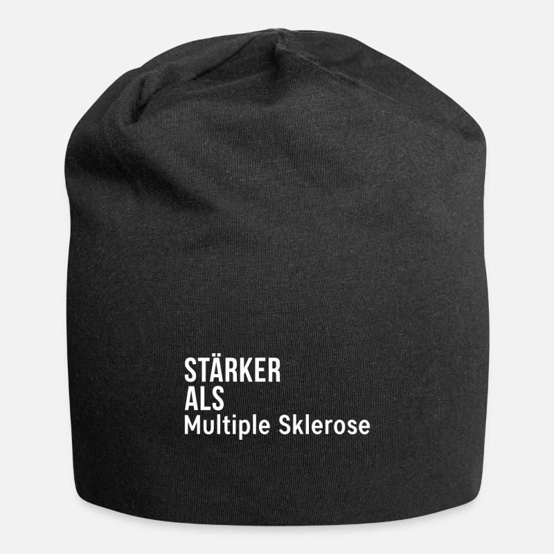 Stärker als Multiple Sklerose Geschenk - Jersey-Beanie - Schwarz