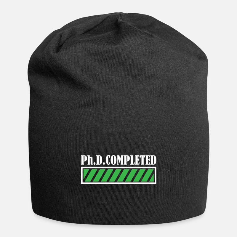 Phd cadeau de diplôme de docteur terminé - Bonnet en jersey - noir