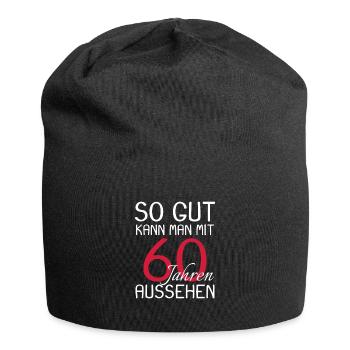 60 Geburtstag Party Bday - Jersey-Beanie - Schwarz - Vorne