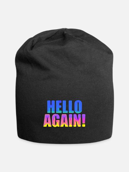 Hello Again - Jersey-Beanie - Schwarz