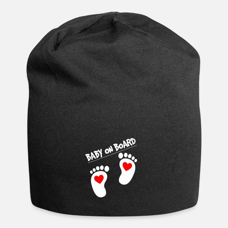 Ein Baby an Board - Jersey-Beanie - Schwarz