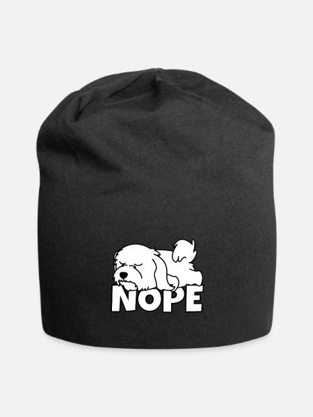 Nope Malteser Hund - Jersey-Beanie - Schwarz