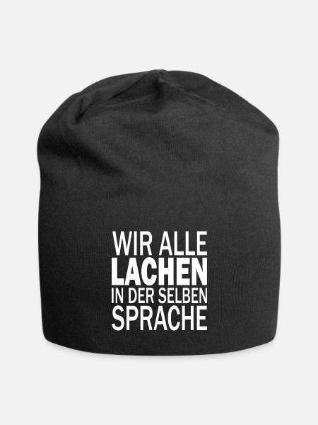 Wir alle lachen in der selben Sprache Rassismus - Jersey-Beanie - Schwarz