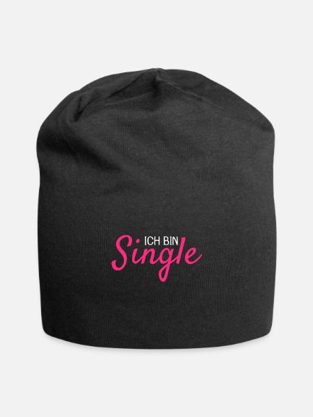 Ich bin Single - Jersey-Beanie - Schwarz