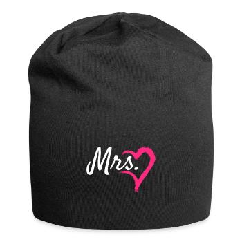 Mrs Herz - Jersey-Beanie - Schwarz - Vorne