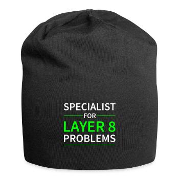 Specialist for layer 8 problems gift code - Jersey Beanie - black - Front