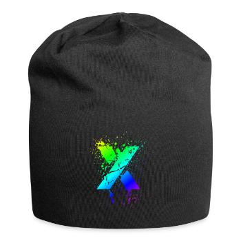 X coloré | Symbole | Cadeaux | dégradé de couleur - Bonnet en jersey - noir - Devant