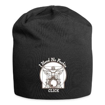 Drummer Lustig Leonardo da Vinci Gift - Jersey Beanie - black - Front