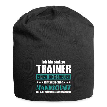 Ich bin stolzer trainer einer ungeheuer Geschenk - Jersey-Beanie - Schwarz - Vorne