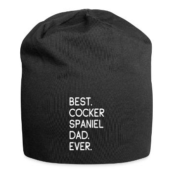 Cocker Spaniel - Jersey-Beanie - Schwarz - Vorne