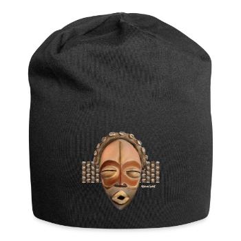 Masque africain, INTOU - Bonnet en jersey - noir - Devant