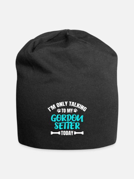 Gordon Setter - Jersey-Beanie - Schwarz