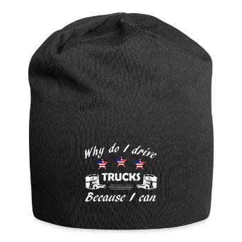 Trucker und Lastwagen Fahrer - Jersey-Beanie - Schwarz - Vorne