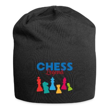 Chess legend Sport Geschenk Schachmeister - Jersey-Beanie - Schwarz - Vorne